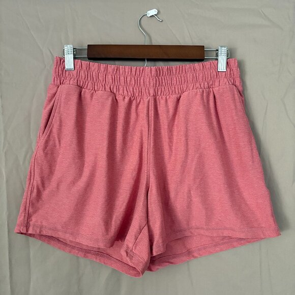 Athetic Womens Buttercore Shorts Size 8-10 Blush Pink Athlesiure Gym Sporty Soft - Picture 1 of 7